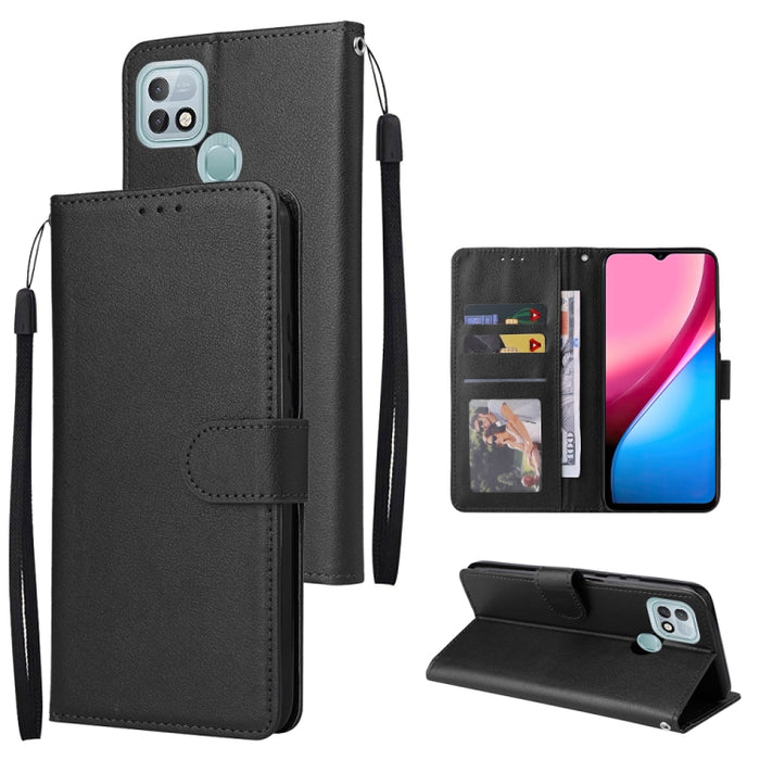 Estuche multifuncional de cuero con tapa horizontal y tres ranuras para tarjetas, For Infinix Note 11s, For Infinix Note 11 Pro, For Infinix Note 10 Pro, For Infinix Hot 11s, For Infinix Hot 10, For Infinix Hot 10s, For Infinix Hot 10i                 ...