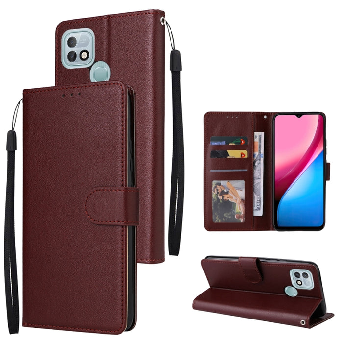 Estuche multifuncional de cuero con tapa horizontal y tres ranuras para tarjetas, For Infinix Note 11s, For Infinix Note 11 Pro, For Infinix Note 10 Pro, For Infinix Hot 11s, For Infinix Hot 10, For Infinix Hot 10s, For Infinix Hot 10i                 ...