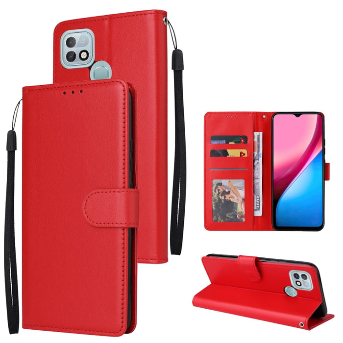 Estuche multifuncional de cuero con tapa horizontal y tres ranuras para tarjetas, For Infinix Note 11s, For Infinix Note 11 Pro, For Infinix Note 10 Pro, For Infinix Hot 11s, For Infinix Hot 10, For Infinix Hot 10s, For Infinix Hot 10i                 ...