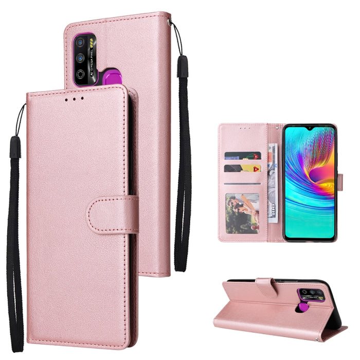 Estuche multifuncional de cuero con tapa horizontal y tres ranuras para tarjetas, For Infinix Note 11s, For Infinix Note 11 Pro, For Infinix Note 10 Pro, For Infinix Hot 11s, For Infinix Hot 10, For Infinix Hot 10s, For Infinix Hot 10i                 ...