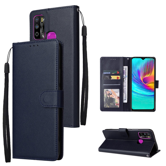 Estuche multifuncional de cuero con tapa horizontal y tres ranuras para tarjetas, For Infinix Note 11s, For Infinix Note 11 Pro, For Infinix Note 10 Pro, For Infinix Hot 11s, For Infinix Hot 10, For Infinix Hot 10s, For Infinix Hot 10i                 ...
