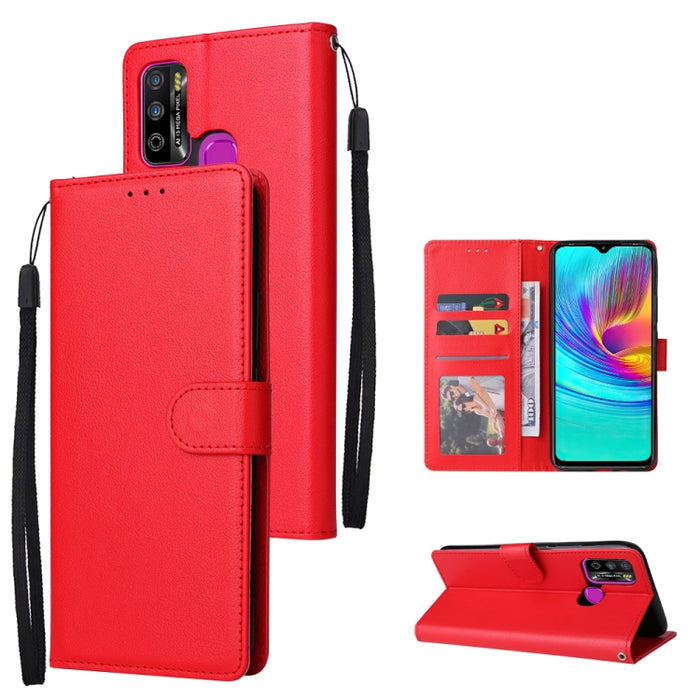 Estuche multifuncional de cuero con tapa horizontal y tres ranuras para tarjetas, For Infinix Note 11s, For Infinix Note 11 Pro, For Infinix Note 10 Pro, For Infinix Hot 11s, For Infinix Hot 10, For Infinix Hot 10s, For Infinix Hot 10i                 ...
