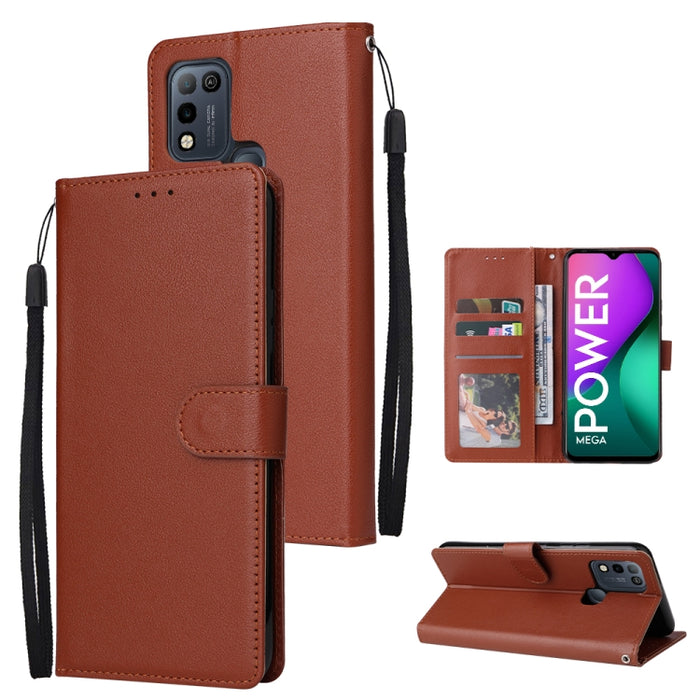 Estuche multifuncional de cuero con tapa horizontal y tres ranuras para tarjetas, For Infinix Note 11s, For Infinix Note 11 Pro, For Infinix Note 10 Pro, For Infinix Hot 11s, For Infinix Hot 10, For Infinix Hot 10s, For Infinix Hot 10i                 ...
