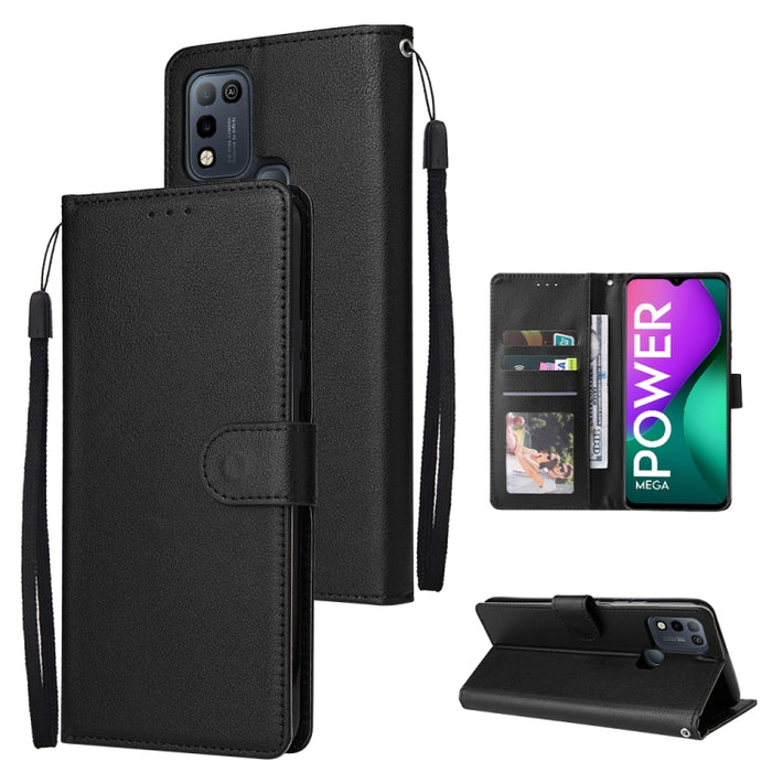 Estuche multifuncional de cuero con tapa horizontal y tres ranuras para tarjetas, For Infinix Note 11s, For Infinix Note 11 Pro, For Infinix Note 10 Pro, For Infinix Hot 11s, For Infinix Hot 10, For Infinix Hot 10s, For Infinix Hot 10i                 ...