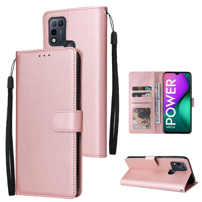 Estuche multifuncional de cuero con tapa horizontal y tres ranuras para tarjetas, For Infinix Note 11s, For Infinix Note 11 Pro, For Infinix Note 10 Pro, For Infinix Hot 11s, For Infinix Hot 10, For Infinix Hot 10s, For Infinix Hot 10i                 ...