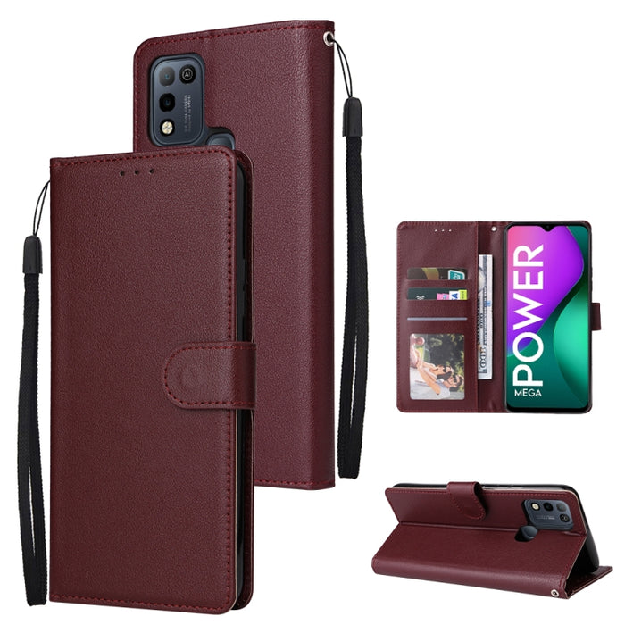 Estuche multifuncional de cuero con tapa horizontal y tres ranuras para tarjetas, For Infinix Note 11s, For Infinix Note 11 Pro, For Infinix Note 10 Pro, For Infinix Hot 11s, For Infinix Hot 10, For Infinix Hot 10s, For Infinix Hot 10i                 ...