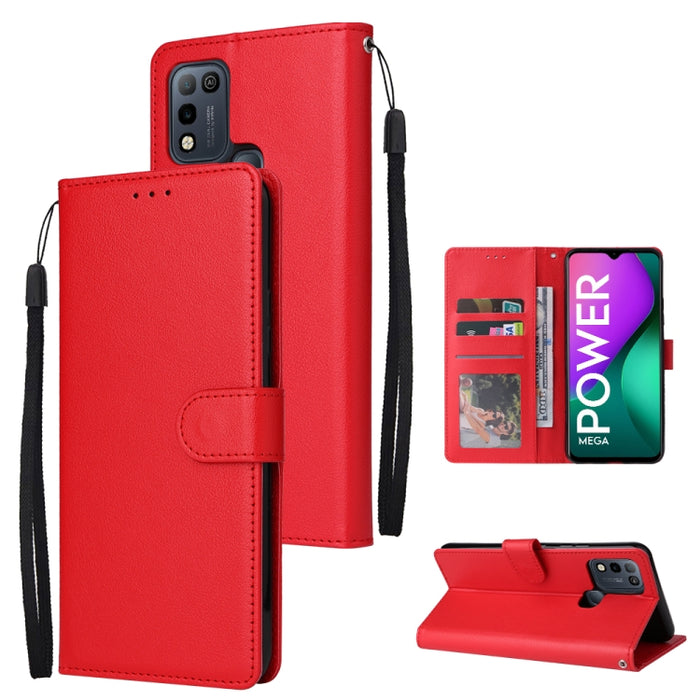 Estuche multifuncional de cuero con tapa horizontal y tres ranuras para tarjetas, For Infinix Note 11s, For Infinix Note 11 Pro, For Infinix Note 10 Pro, For Infinix Hot 11s, For Infinix Hot 10, For Infinix Hot 10s, For Infinix Hot 10i                 ...