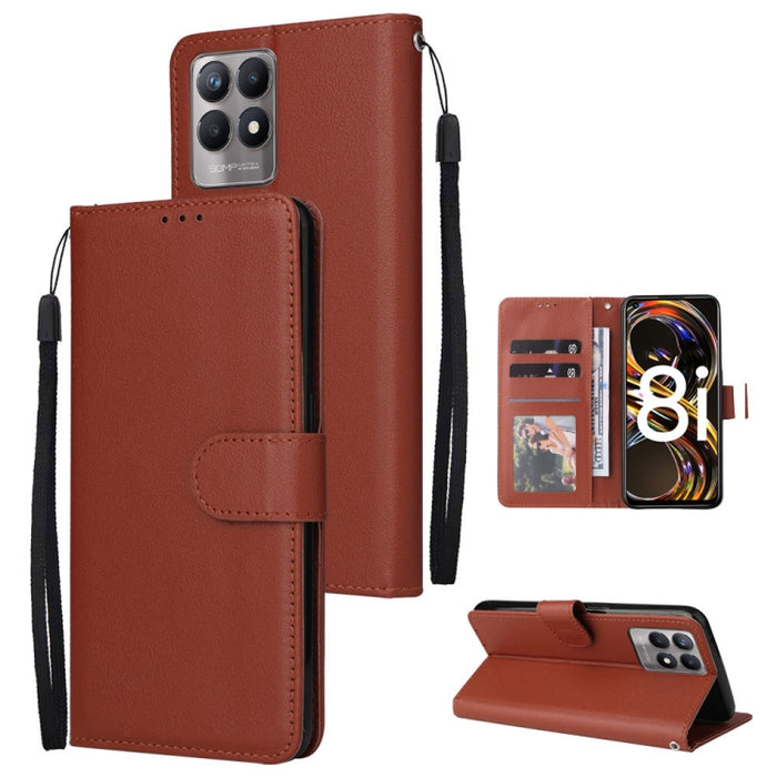 Estuche multifuncional de cuero con tapa horizontal y tres ranuras para tarjetas, For Infinix Note 11s, For Infinix Note 11 Pro, For Infinix Note 10 Pro, For Infinix Hot 11s, For Infinix Hot 10, For Infinix Hot 10s, For Infinix Hot 10i                 ...