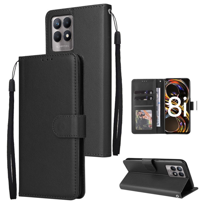 Estuche multifuncional de cuero con tapa horizontal y tres ranuras para tarjetas, For Infinix Note 11s, For Infinix Note 11 Pro, For Infinix Note 10 Pro, For Infinix Hot 11s, For Infinix Hot 10, For Infinix Hot 10s, For Infinix Hot 10i                 ...
