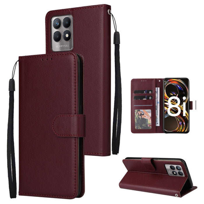 Estuche multifuncional de cuero con tapa horizontal y tres ranuras para tarjetas, For Infinix Note 11s, For Infinix Note 11 Pro, For Infinix Note 10 Pro, For Infinix Hot 11s, For Infinix Hot 10, For Infinix Hot 10s, For Infinix Hot 10i                 ...