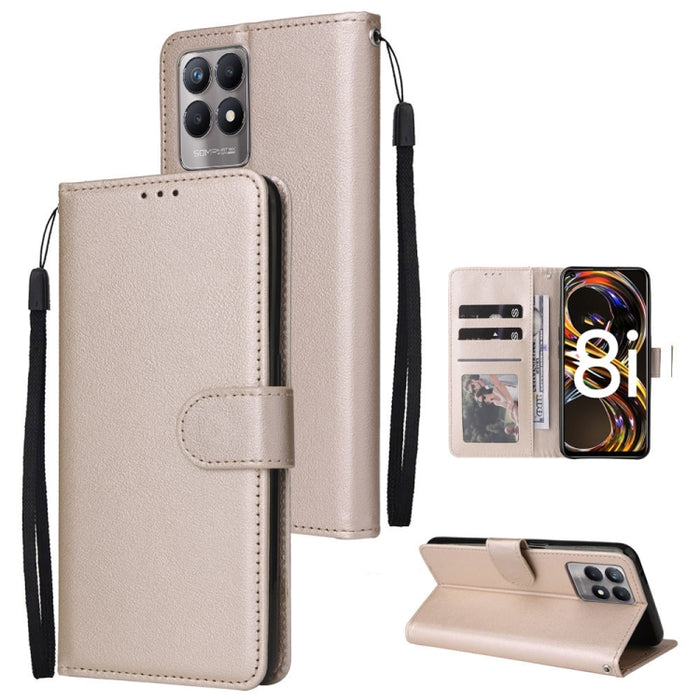 Estuche multifuncional de cuero con tapa horizontal y tres ranuras para tarjetas, For Infinix Note 11s, For Infinix Note 11 Pro, For Infinix Note 10 Pro, For Infinix Hot 11s, For Infinix Hot 10, For Infinix Hot 10s, For Infinix Hot 10i                 ...