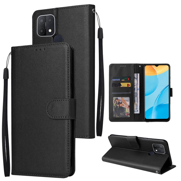 Estuche multifuncional de cuero con tapa horizontal y tres ranuras para tarjetas, For OPPO A15 / A15s / A35, For OPPO A5 / A3s / A12e / C1, For OPPO A37, For vivo Y31, For vivo Y91C / Y1s, For vivo Y53, For Xiaomi Redmi 10C