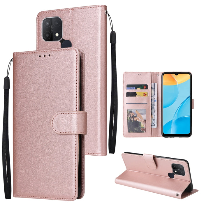 Estuche multifuncional de cuero con tapa horizontal y tres ranuras para tarjetas, For OPPO A15 / A15s / A35, For OPPO A5 / A3s / A12e / C1, For OPPO A37, For vivo Y31, For vivo Y91C / Y1s, For vivo Y53, For Xiaomi Redmi 10C