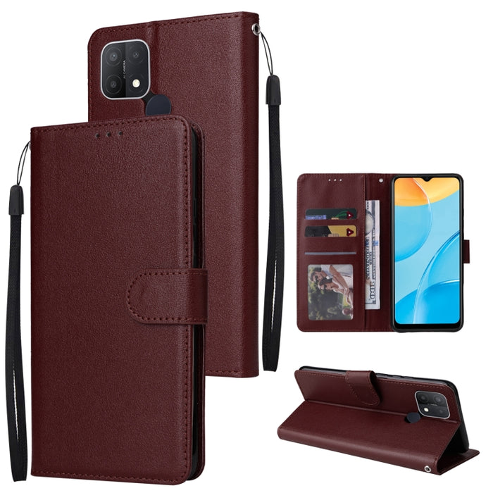 Estuche multifuncional de cuero con tapa horizontal y tres ranuras para tarjetas, For OPPO A15 / A15s / A35, For OPPO A5 / A3s / A12e / C1, For OPPO A37, For vivo Y31, For vivo Y91C / Y1s, For vivo Y53, For Xiaomi Redmi 10C