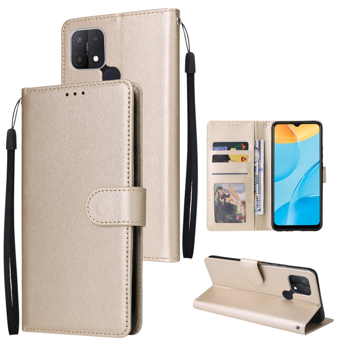 Estuche multifuncional de cuero con tapa horizontal y tres ranuras para tarjetas, For OPPO A15 / A15s / A35, For OPPO A5 / A3s / A12e / C1, For OPPO A37, For vivo Y31, For vivo Y91C / Y1s, For vivo Y53, For Xiaomi Redmi 10C