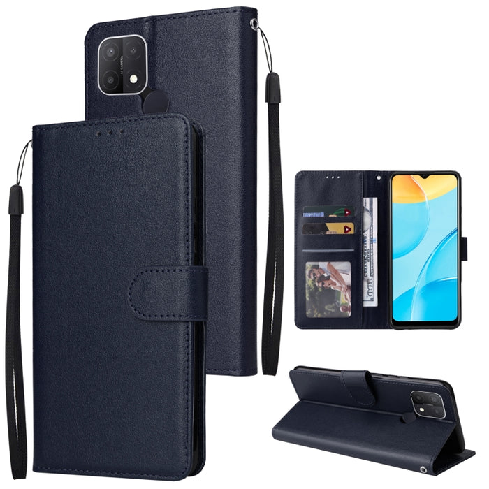 Estuche multifuncional de cuero con tapa horizontal y tres ranuras para tarjetas, For OPPO A15 / A15s / A35, For OPPO A5 / A3s / A12e / C1, For OPPO A37, For vivo Y31, For vivo Y91C / Y1s, For vivo Y53, For Xiaomi Redmi 10C