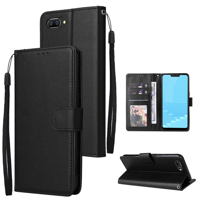 Estuche multifuncional de cuero con tapa horizontal y tres ranuras para tarjetas, For OPPO A15 / A15s / A35, For OPPO A5 / A3s / A12e / C1, For OPPO A37, For vivo Y31, For vivo Y91C / Y1s, For vivo Y53, For Xiaomi Redmi 10C