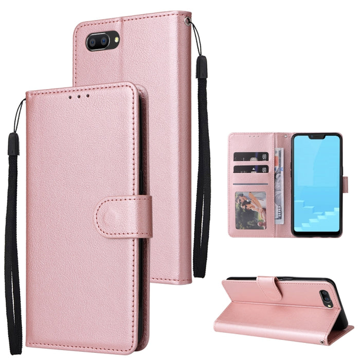 Estuche multifuncional de cuero con tapa horizontal y tres ranuras para tarjetas, For OPPO A15 / A15s / A35, For OPPO A5 / A3s / A12e / C1, For OPPO A37, For vivo Y31, For vivo Y91C / Y1s, For vivo Y53, For Xiaomi Redmi 10C