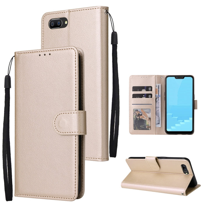 Estuche multifuncional de cuero con tapa horizontal y tres ranuras para tarjetas, For OPPO A15 / A15s / A35, For OPPO A5 / A3s / A12e / C1, For OPPO A37, For vivo Y31, For vivo Y91C / Y1s, For vivo Y53, For Xiaomi Redmi 10C