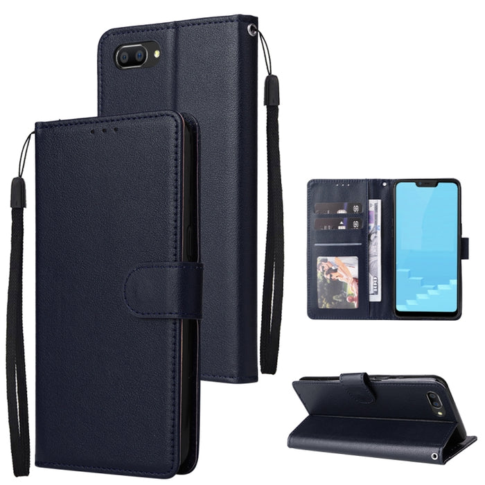 Estuche multifuncional de cuero con tapa horizontal y tres ranuras para tarjetas, For OPPO A15 / A15s / A35, For OPPO A5 / A3s / A12e / C1, For OPPO A37, For vivo Y31, For vivo Y91C / Y1s, For vivo Y53, For Xiaomi Redmi 10C