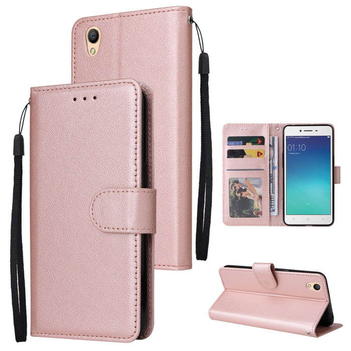 Estuche multifuncional de cuero con tapa horizontal y tres ranuras para tarjetas, For OPPO A15 / A15s / A35, For OPPO A5 / A3s / A12e / C1, For OPPO A37, For vivo Y31, For vivo Y91C / Y1s, For vivo Y53, For Xiaomi Redmi 10C