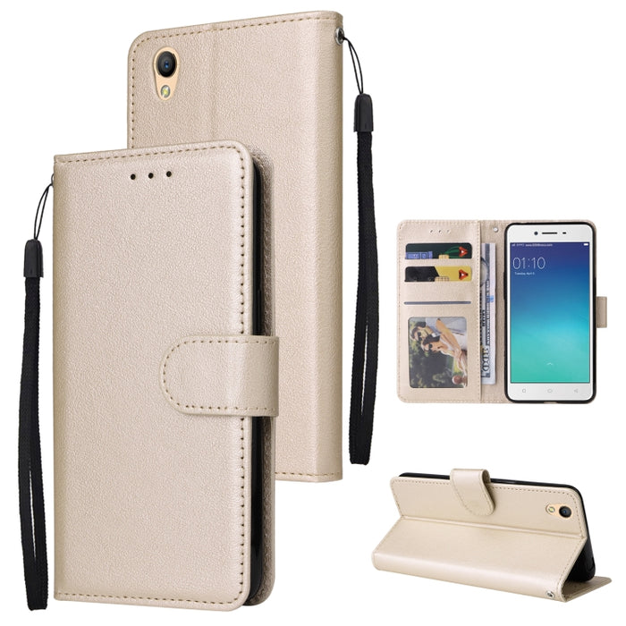 Estuche multifuncional de cuero con tapa horizontal y tres ranuras para tarjetas, For OPPO A15 / A15s / A35, For OPPO A5 / A3s / A12e / C1, For OPPO A37, For vivo Y31, For vivo Y91C / Y1s, For vivo Y53, For Xiaomi Redmi 10C