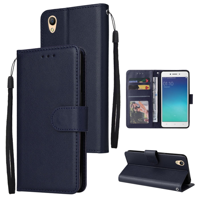 Estuche multifuncional de cuero con tapa horizontal y tres ranuras para tarjetas, For OPPO A15 / A15s / A35, For OPPO A5 / A3s / A12e / C1, For OPPO A37, For vivo Y31, For vivo Y91C / Y1s, For vivo Y53, For Xiaomi Redmi 10C