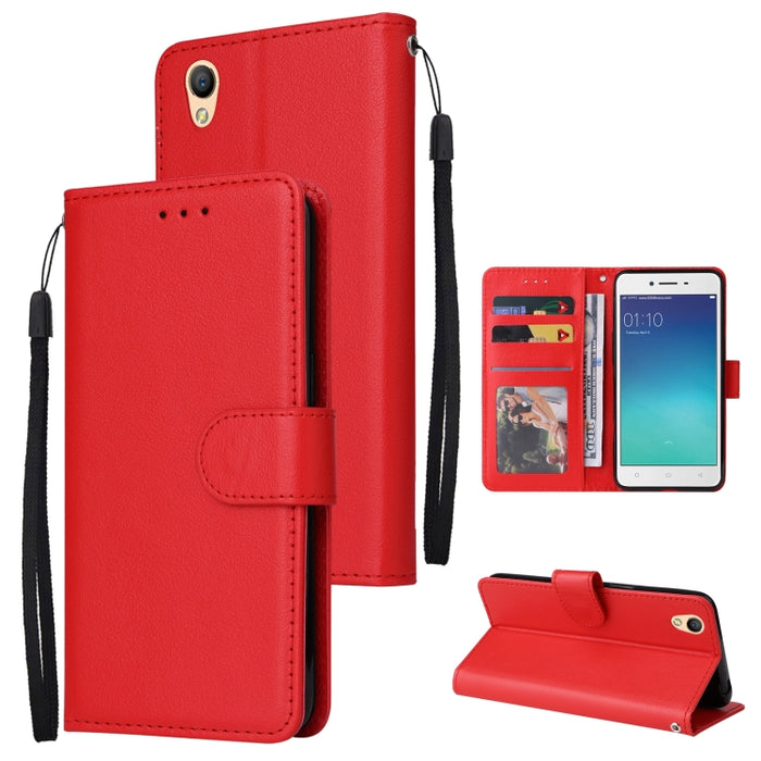 Estuche multifuncional de cuero con tapa horizontal y tres ranuras para tarjetas, For OPPO A15 / A15s / A35, For OPPO A5 / A3s / A12e / C1, For OPPO A37, For vivo Y31, For vivo Y91C / Y1s, For vivo Y53, For Xiaomi Redmi 10C