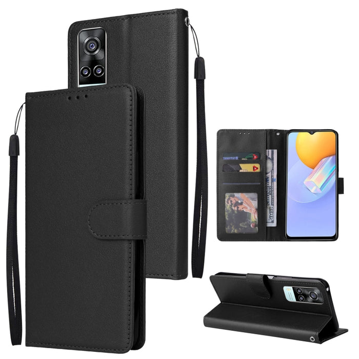 Estuche multifuncional de cuero con tapa horizontal y tres ranuras para tarjetas, For OPPO A15 / A15s / A35, For OPPO A5 / A3s / A12e / C1, For OPPO A37, For vivo Y31, For vivo Y91C / Y1s, For vivo Y53, For Xiaomi Redmi 10C