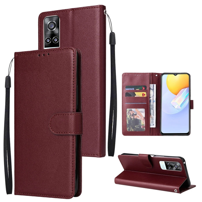 Estuche multifuncional de cuero con tapa horizontal y tres ranuras para tarjetas, For OPPO A15 / A15s / A35, For OPPO A5 / A3s / A12e / C1, For OPPO A37, For vivo Y31, For vivo Y91C / Y1s, For vivo Y53, For Xiaomi Redmi 10C