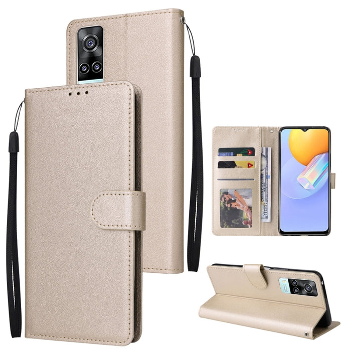 Estuche multifuncional de cuero con tapa horizontal y tres ranuras para tarjetas, For OPPO A15 / A15s / A35, For OPPO A5 / A3s / A12e / C1, For OPPO A37, For vivo Y31, For vivo Y91C / Y1s, For vivo Y53, For Xiaomi Redmi 10C
