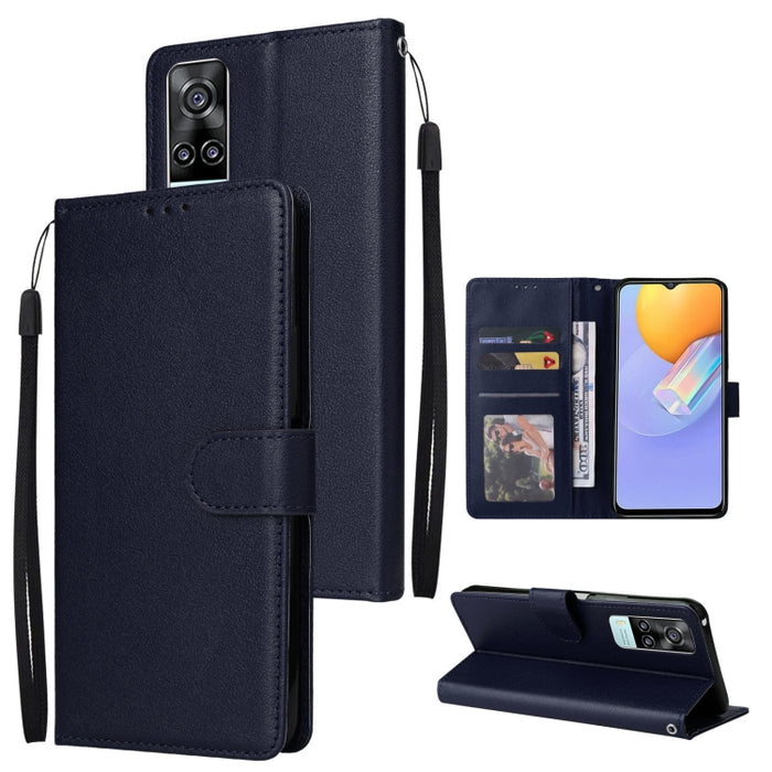 Estuche multifuncional de cuero con tapa horizontal y tres ranuras para tarjetas, For OPPO A15 / A15s / A35, For OPPO A5 / A3s / A12e / C1, For OPPO A37, For vivo Y31, For vivo Y91C / Y1s, For vivo Y53, For Xiaomi Redmi 10C