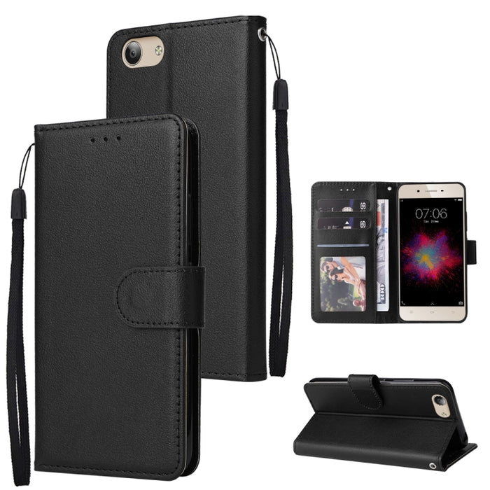 Estuche multifuncional de cuero con tapa horizontal y tres ranuras para tarjetas, For OPPO A15 / A15s / A35, For OPPO A5 / A3s / A12e / C1, For OPPO A37, For vivo Y31, For vivo Y91C / Y1s, For vivo Y53, For Xiaomi Redmi 10C