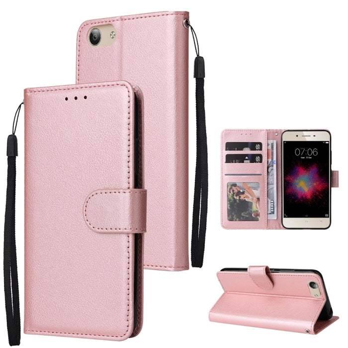 Estuche multifuncional de cuero con tapa horizontal y tres ranuras para tarjetas, For OPPO A15 / A15s / A35, For OPPO A5 / A3s / A12e / C1, For OPPO A37, For vivo Y31, For vivo Y91C / Y1s, For vivo Y53, For Xiaomi Redmi 10C