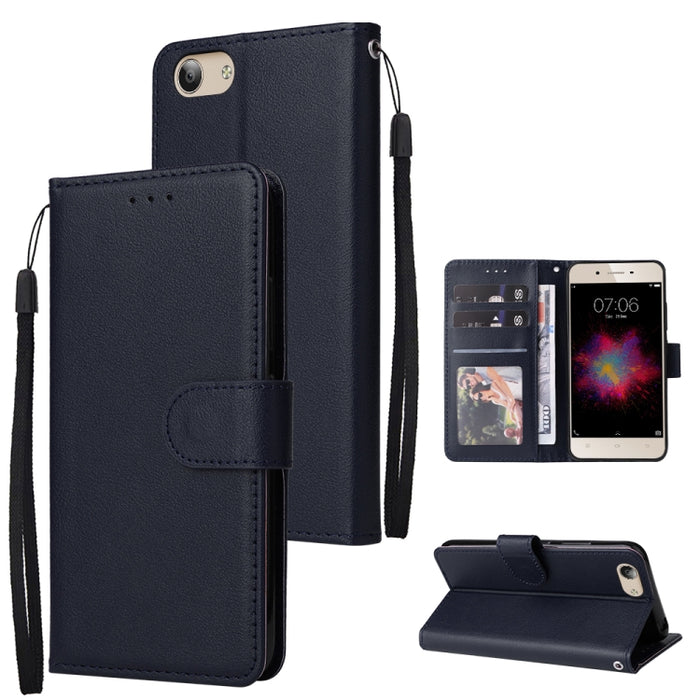 Estuche multifuncional de cuero con tapa horizontal y tres ranuras para tarjetas, For OPPO A15 / A15s / A35, For OPPO A5 / A3s / A12e / C1, For OPPO A37, For vivo Y31, For vivo Y91C / Y1s, For vivo Y53, For Xiaomi Redmi 10C