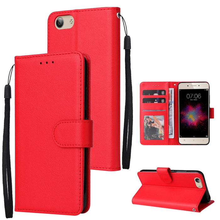 Estuche multifuncional de cuero con tapa horizontal y tres ranuras para tarjetas, For OPPO A15 / A15s / A35, For OPPO A5 / A3s / A12e / C1, For OPPO A37, For vivo Y31, For vivo Y91C / Y1s, For vivo Y53, For Xiaomi Redmi 10C