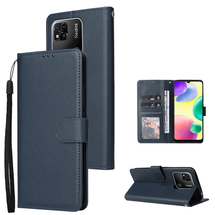 Estuche multifuncional de cuero con tapa horizontal y tres ranuras para tarjetas, For OPPO A15 / A15s / A35, For OPPO A5 / A3s / A12e / C1, For OPPO A37, For vivo Y31, For vivo Y91C / Y1s, For vivo Y53, For Xiaomi Redmi 10C