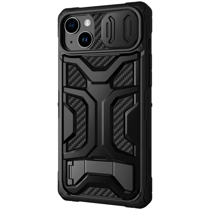 NILLKIN Diseño de cubierta de cámara deslizante TPU + PC Funda magnética para teléfono