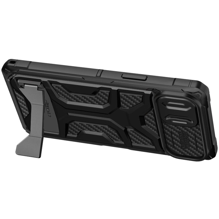 NILLKIN Diseño de cubierta de cámara deslizante TPU + PC Funda magnética para teléfono