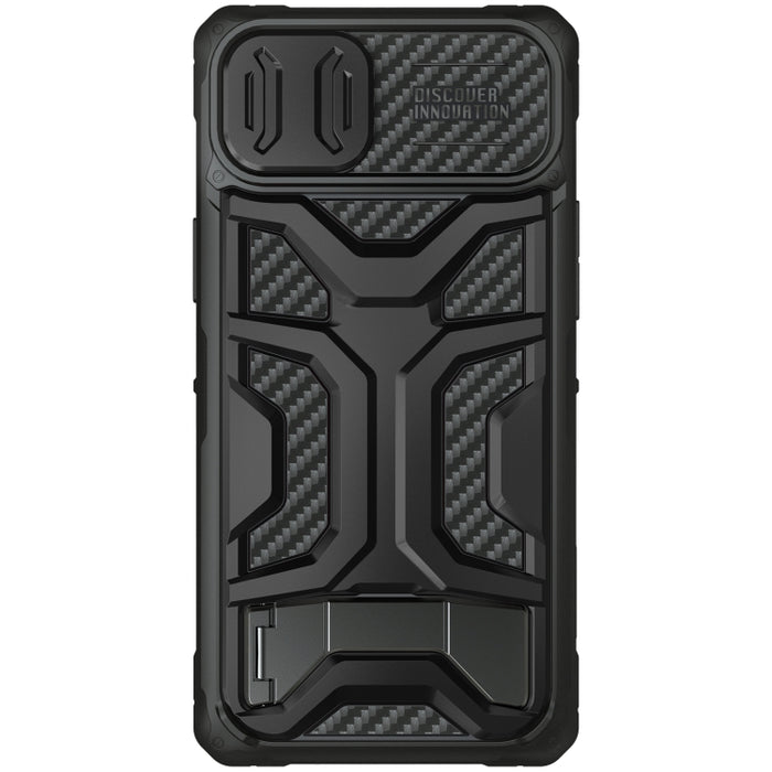 NILLKIN Diseño de cubierta de cámara deslizante TPU + PC Funda magnética para teléfono