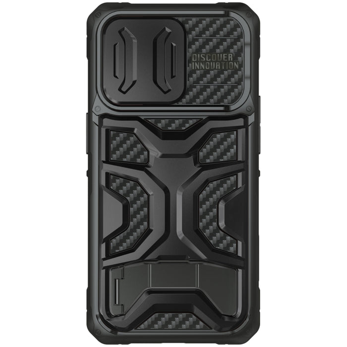 NILLKIN Diseño de cubierta de cámara deslizante TPU + PC Funda magnética para teléfono