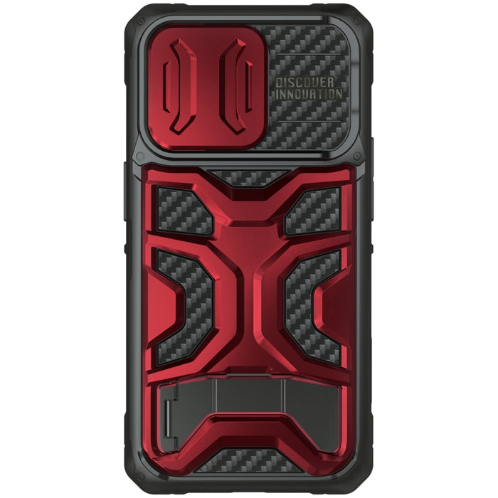 NILLKIN Diseño de cubierta de cámara deslizante TPU + PC Funda magnética para teléfono