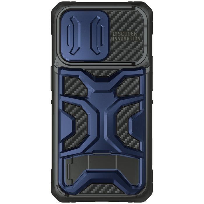 NILLKIN Diseño de cubierta de cámara deslizante TPU + PC Funda magnética para teléfono