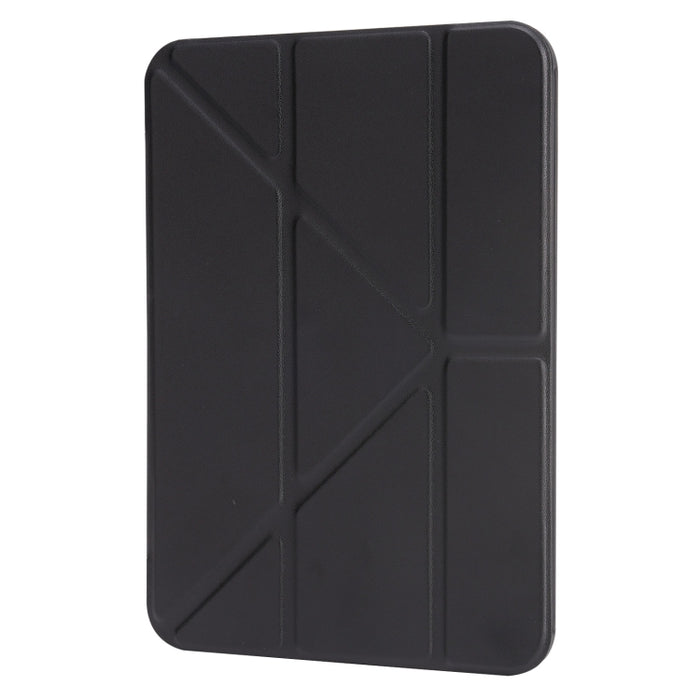 Estuche para tableta de cuero con 3 pliegues de silicona y PU con textura de mijo