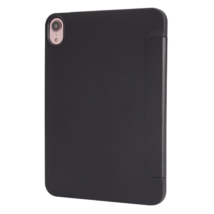 Estuche para tableta de cuero con 3 pliegues de silicona y PU con textura de mijo