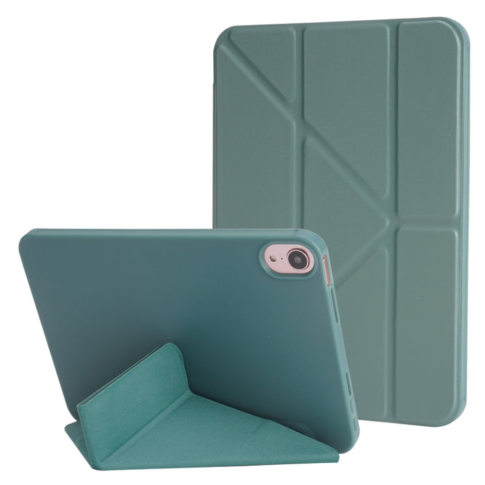 Estuche para tableta de cuero con 3 pliegues de silicona y PU con textura de mijo