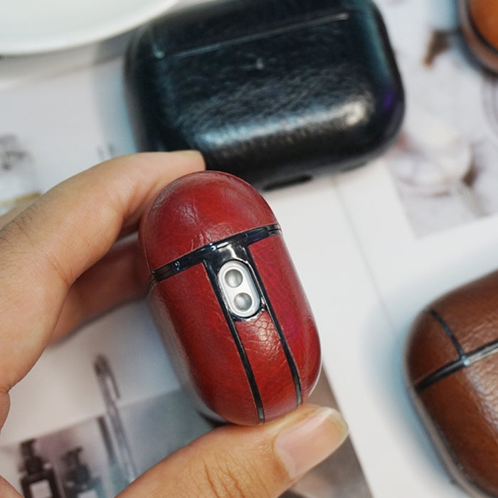 Funda protectora de cuero a prueba de golpes para auriculares inalámbricos