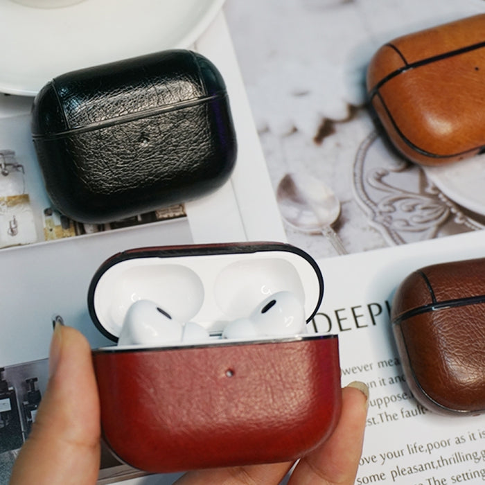 Funda protectora de cuero a prueba de golpes para auriculares inalámbricos