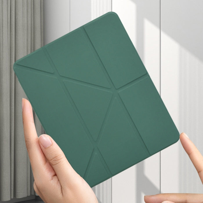 Estuche para tableta de cuero inteligente plegable en Y acrílico 2 en 1, For iPad 10.2 2021 / 2020 / 2019, For iPad Pro / Air 3 10.5, For iPad Pro 11 2022 / 2021 / 2020 / 2018 / Air 5 2022 / Air 2020 10.9, For iPad Pro 12.9 2022 / 2021 / 2020 / 2018   ...