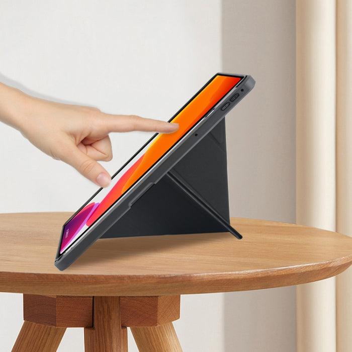 Estuche para tableta de cuero inteligente plegable en Y acrílico 2 en 1